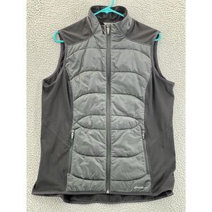 EDDIE BAUER Womens Vest XL First Ascent Hybrid Crossover Black Puffer‎ Full Zip